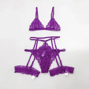 Cupid's Secret Transparent 3PC Lingerie Set - Iris Lace