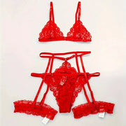 Cupid's Secret Transparent 3PC Lingerie Set - Iris Lace