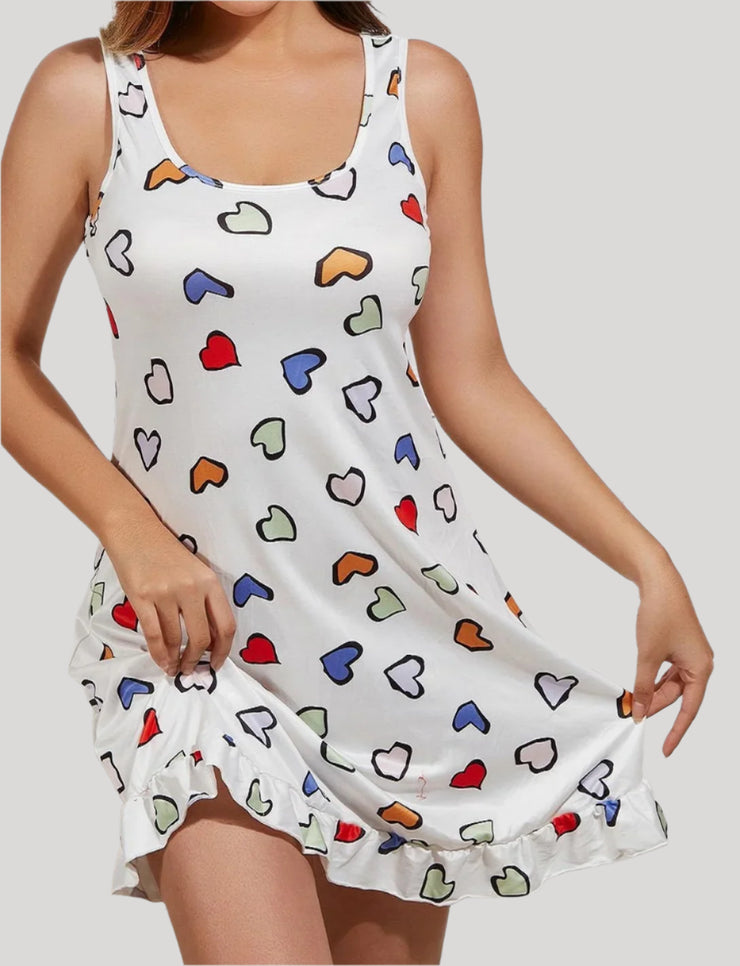 Dream of Me Floral Camisole Valentine Nightdress - IrisLace