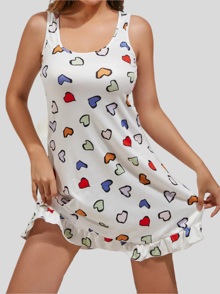 Dream of Me Floral Camisole Valentine Nightdress - IrisLace