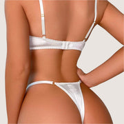 Dripping in Desire 2PC Plus Size Bra Set WHITE - IrisLace