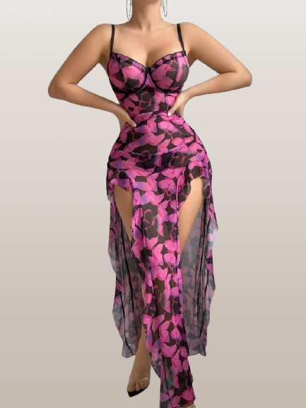 Fluffy Feels Lounge Set ROSE RED - IrisLace