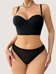 Heartfelt Promise Sheer Push-Up Bra Set - IrisLace