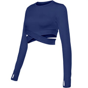 Long Sleeve Yoga Crop Top - IrisLace
