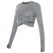 Long Sleeve Yoga Crop Top - IrisLace