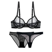 Love Spell Sheer Lace Bra & Panty Set - IrisLace