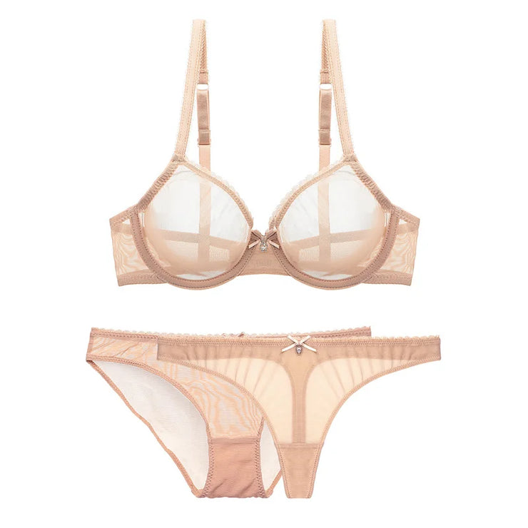 Love Spell Sheer Lace Bra & Panty Set - IrisLace