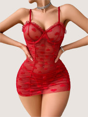 Love To Lounge See Through Night Dress RED - IrisLace