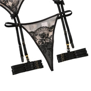 Lovers Lane 2-Piece Bridal Lingerie Set BLACK - IrisLace