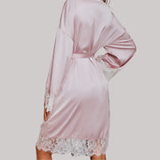 Our Moment Pink Bride Wedding Kimono Robe - IrisLace