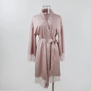 Our Moment Pink Bride Wedding Kimono Robe - IrisLace
