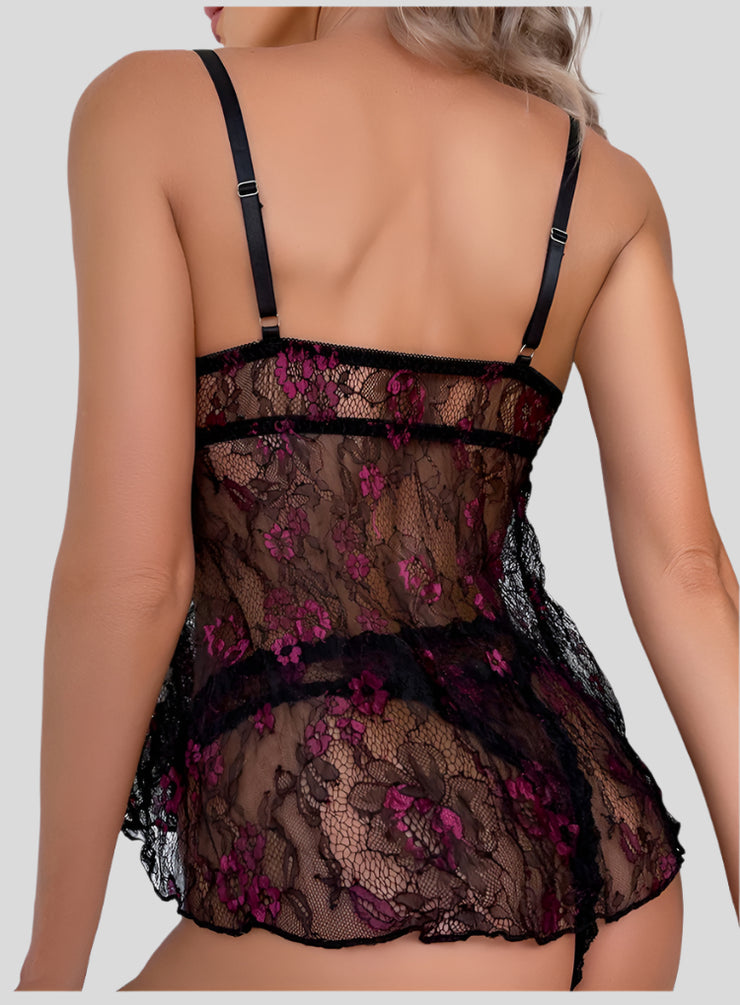 Sexy Mesh See-Through Underwear Suit for Women - IrisLace
