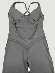 Tease The Finish Line Open Back Yoga Jumpsuit - IrisLace