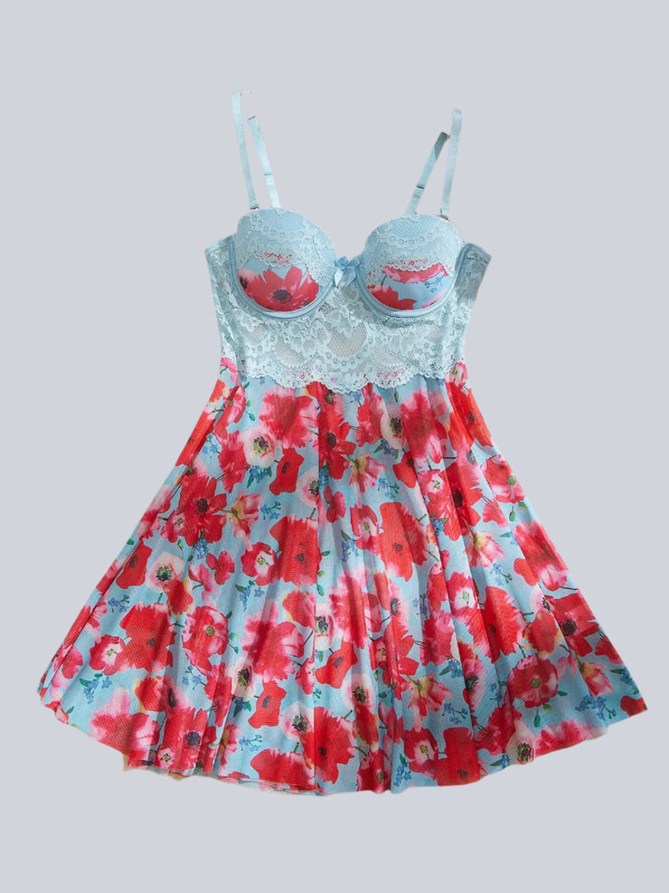 Under The Stars Print Floral Nightdress - IrisLace