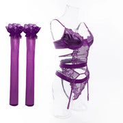 Unlace Me Baby 2-Piece Purple Lingerie Set - IrisLace