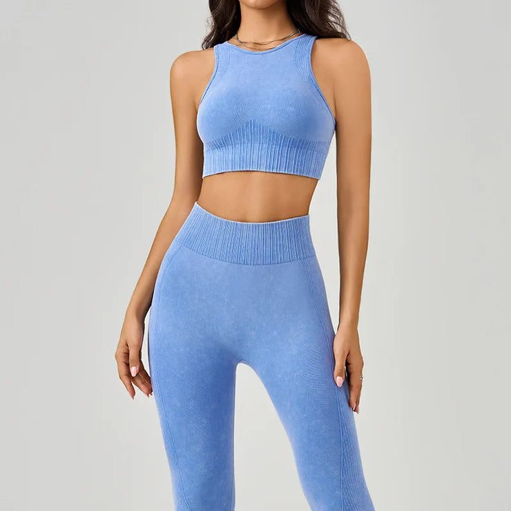 Workout Whispers Seamless Yoga Active Set - IrisLace