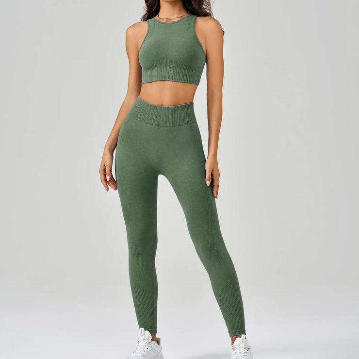 Workout Whispers Seamless Yoga Active Set - IrisLace