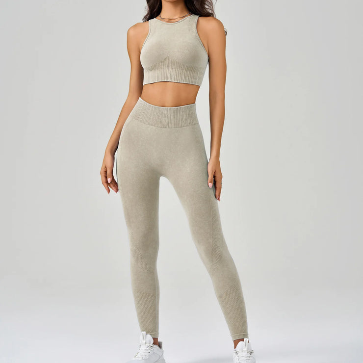 Workout Whispers Seamless Yoga Active Set - IrisLace