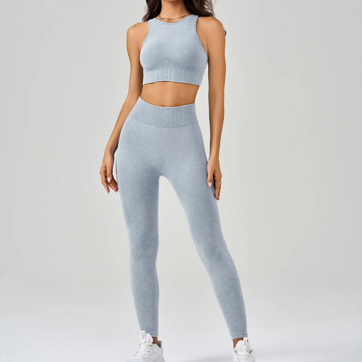 Workout Whispers Seamless Yoga Active Set - IrisLace
