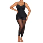Sheer Footless Compression Shapewear for Women – Tummy Control Body Shaping Tights