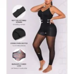 Sheer Footless Compression Shapewear for Women – Tummy Control Body Shaping Tights - Image 2