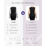 Sheer Footless Compression Shapewear for Women – Tummy Control Body Shaping Tights - Image 4