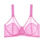 Floral Lace Front-Buckle Wireless Bra – Breathable Comfortable Lingerie Top for Daily Wear - Image 4