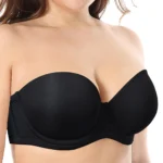 Push-Up Strapless Silicone Bra – Invisible Backless Bralette with Removable Anti-Slip Straps, Halter Style Plus Size