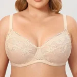 Minimizing Full-Cup Bra – Ultra-Thin Unpadded Underwire Support for Plus Size (J Cup)