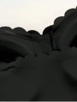 Black Strapless Front-Closure Bra – Wavy Edge with Removable Padding - Image 6