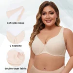 Plus Size Underwire Minimizer Bra – Full Coverage Seamless Unlined Everyday Support (Unpadded) - Image 3