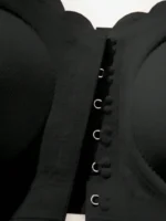 Black Strapless Front-Closure Bra – Wavy Edge with Removable Padding - Image 5