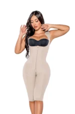 Colombian Powernet Shapewear Girdle – Front Hook Waist Shaper with Long Thigh Slimming Support - Image 5