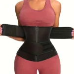 Dynamic Women’s Waist Trainer Sweat Belt – Adjustable Zipper Slimming & Body Shaping Belt - Image 4