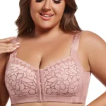 Front Buckle Wireless Lace Bra – Lightweight Plus Size Adjustable Lifting Anti-Sagging Slimming Bra - Image 2