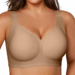 Premium Skin Tone Full-Coverage Wireless Bra – Seamless Supportive Plus Size Everyday Lingerie