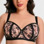 Lace Sheer Minimizer Bra – Non-Padded Underwire Breathable Plus Size Lingerie (34–42, DD–G Cups)